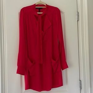 SOLD BCBG MaxAzria Red Shirt Dress Size S